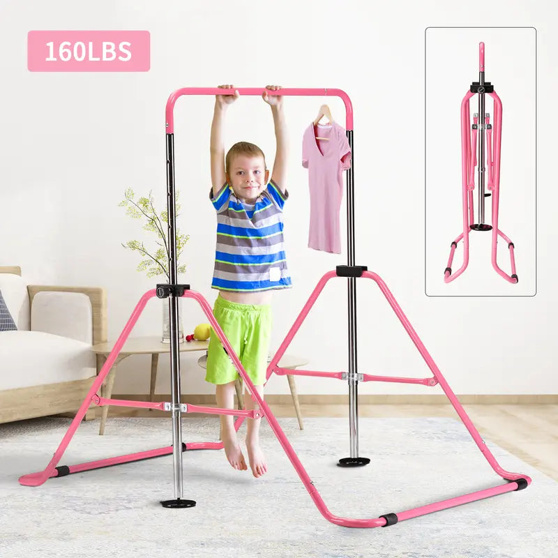 Expandable Gymnastics Bars, Adjustable Height Gymnastic Horizontal Bars for Kids