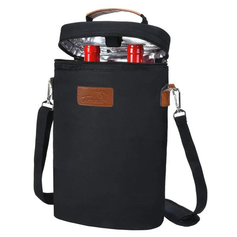 Tirrinia 2 Bottle Wine Carrier for Picnic