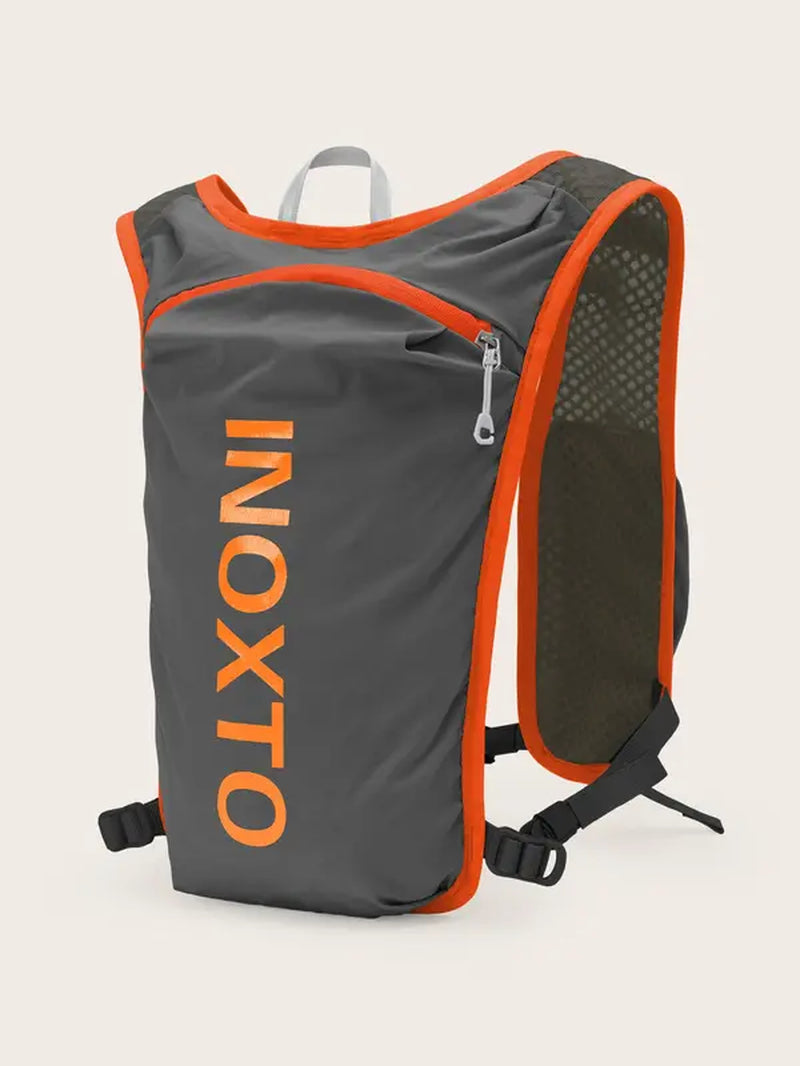 INOXTO Letter Print Zipper Breathable Sports Backpack for Summer, Lightweight Multifunctional Insulated Sports Bag for Tennis Pickleball Hiking, Back-To-School Gifts, Trail Running, Bike Racing, Marathon, Sports & Outdoor Accessories for Men & Women