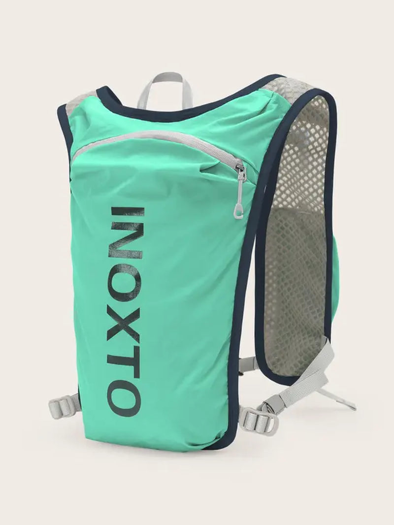 INOXTO Letter Print Zipper Breathable Sports Backpack for Summer, Lightweight Multifunctional Insulated Sports Bag for Tennis Pickleball Hiking, Back-To-School Gifts, Trail Running, Bike Racing, Marathon, Sports & Outdoor Accessories for Men & Women