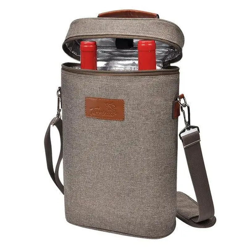 Tirrinia 2 Bottle Wine Carrier for Picnic