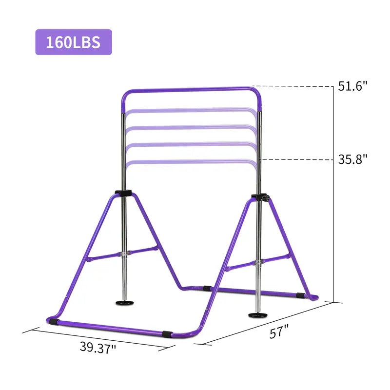 Expandable Gymnastics Bars, Adjustable Height Gymnastic Horizontal Bars for Kids