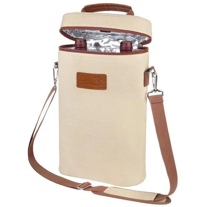 Tirrinia 2 Bottle Wine Carrier for Picnic